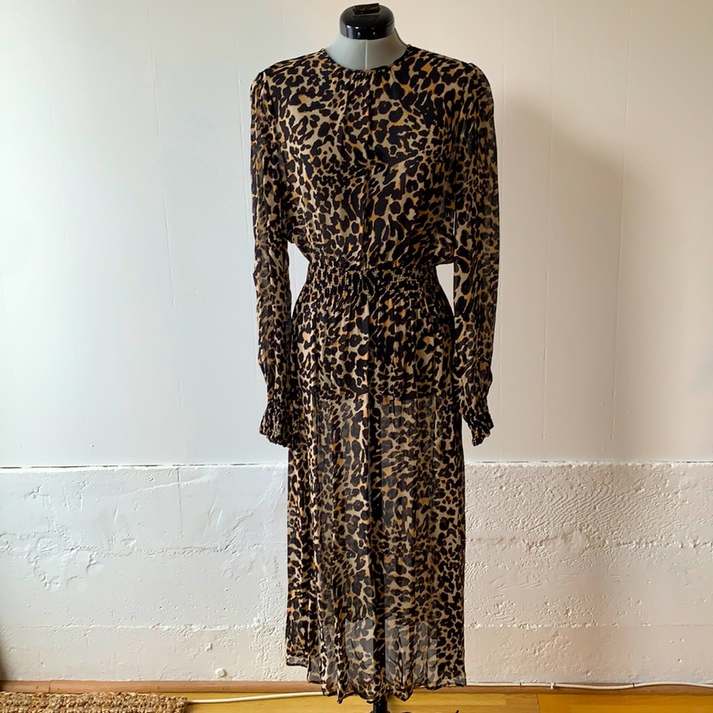 Zara Animal Print, Long Sleeve Dress